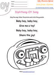 oy-diphthong-song-worksheet